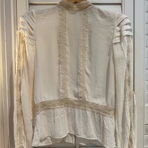 Elegant White Boho Lace Women's Top